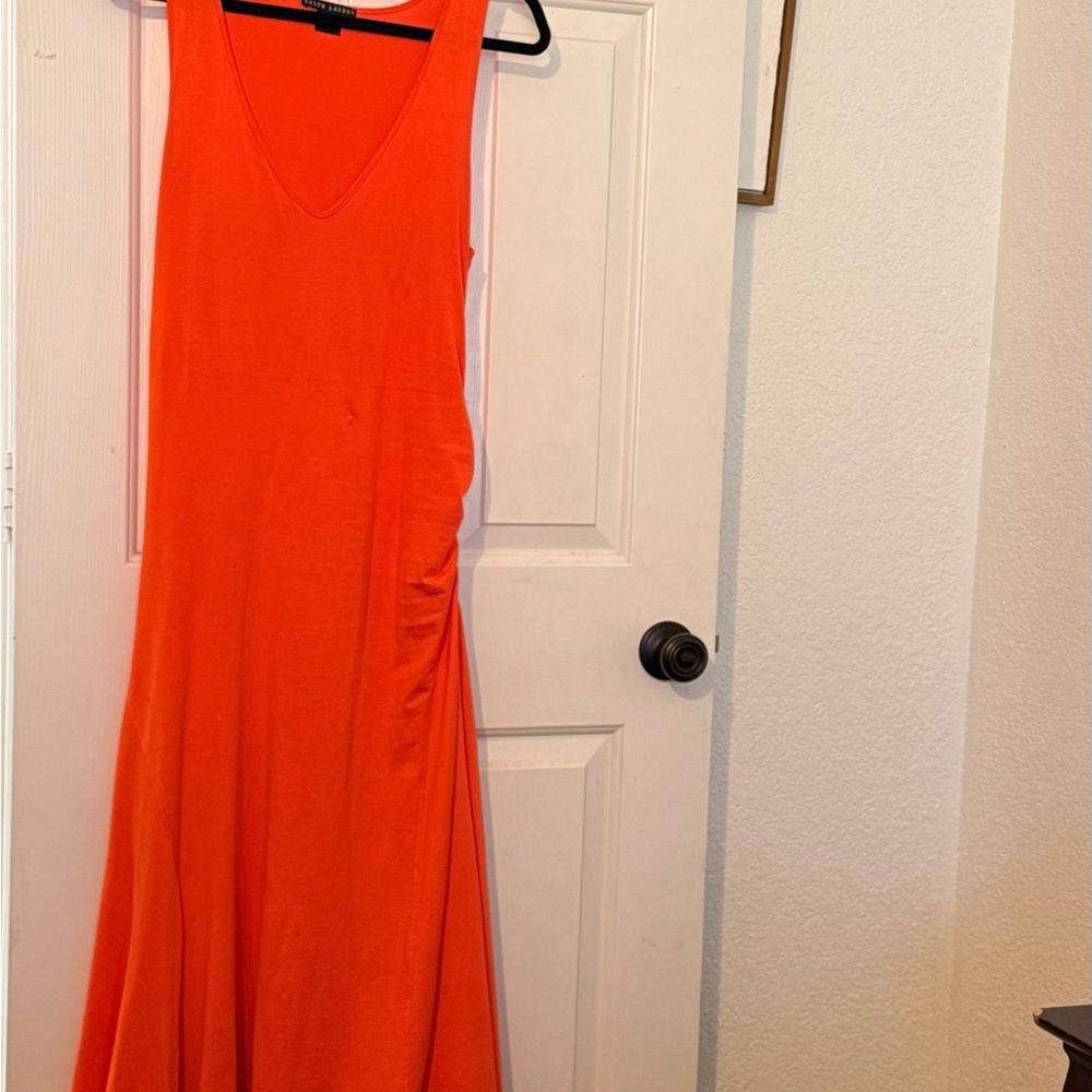 Ralph Lauren Black Label Orange Sleeveless Maxi Sundress